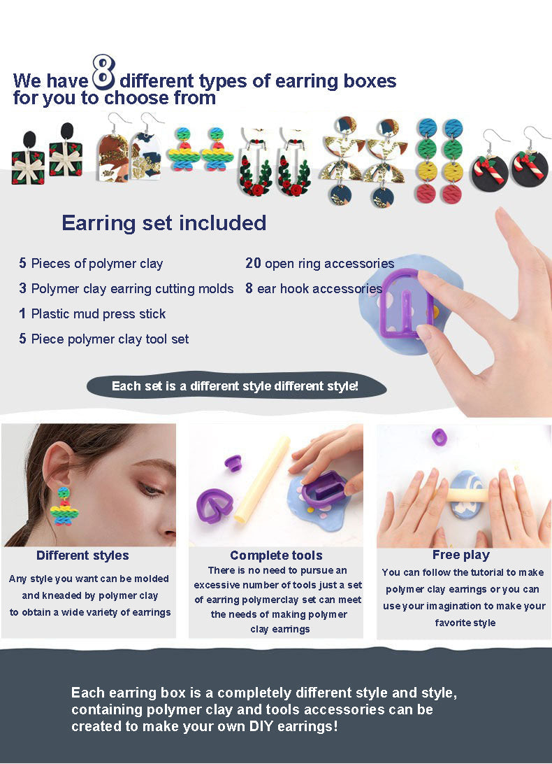 🎈Buy 2 Get 25% Off💖Polymer Clay Earrings Kit-5