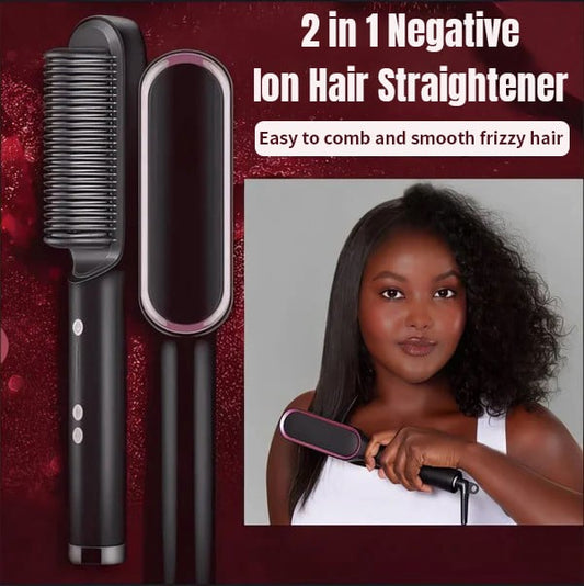 🎁2 in 1 Negative Ion Hair Straightener Styling Comb