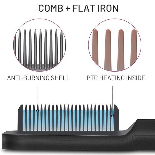 🎁2 in 1 Negative Ion Hair Straightener Styling Comb-5