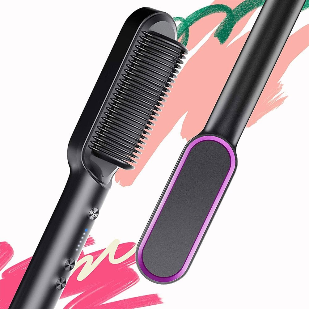 🎁2 in 1 Negative Ion Hair Straightener Styling Comb-9