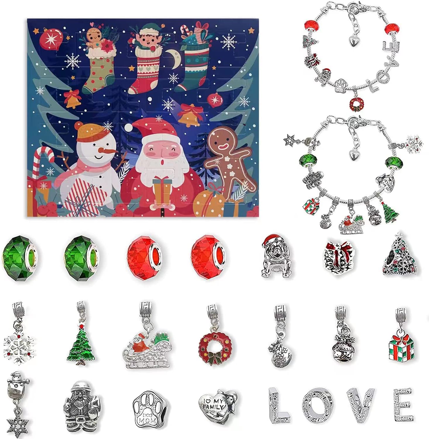 🎉Buy 2 Get 18% Off🎅DIY Christmas Advent Calendar Bracelets Set-14