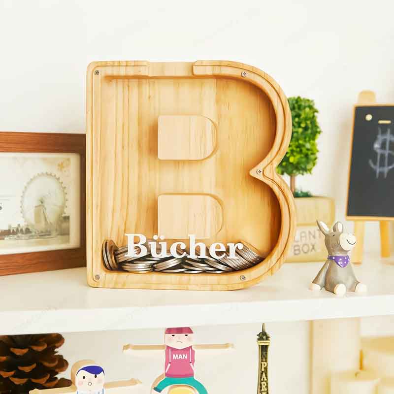 Last Week Promotion 49% Off🎁Personalized Boys/Girls Piggy Bank-Wood Gift For Kids(🔥BUY 2 FREE SHIPPING🔥)-3